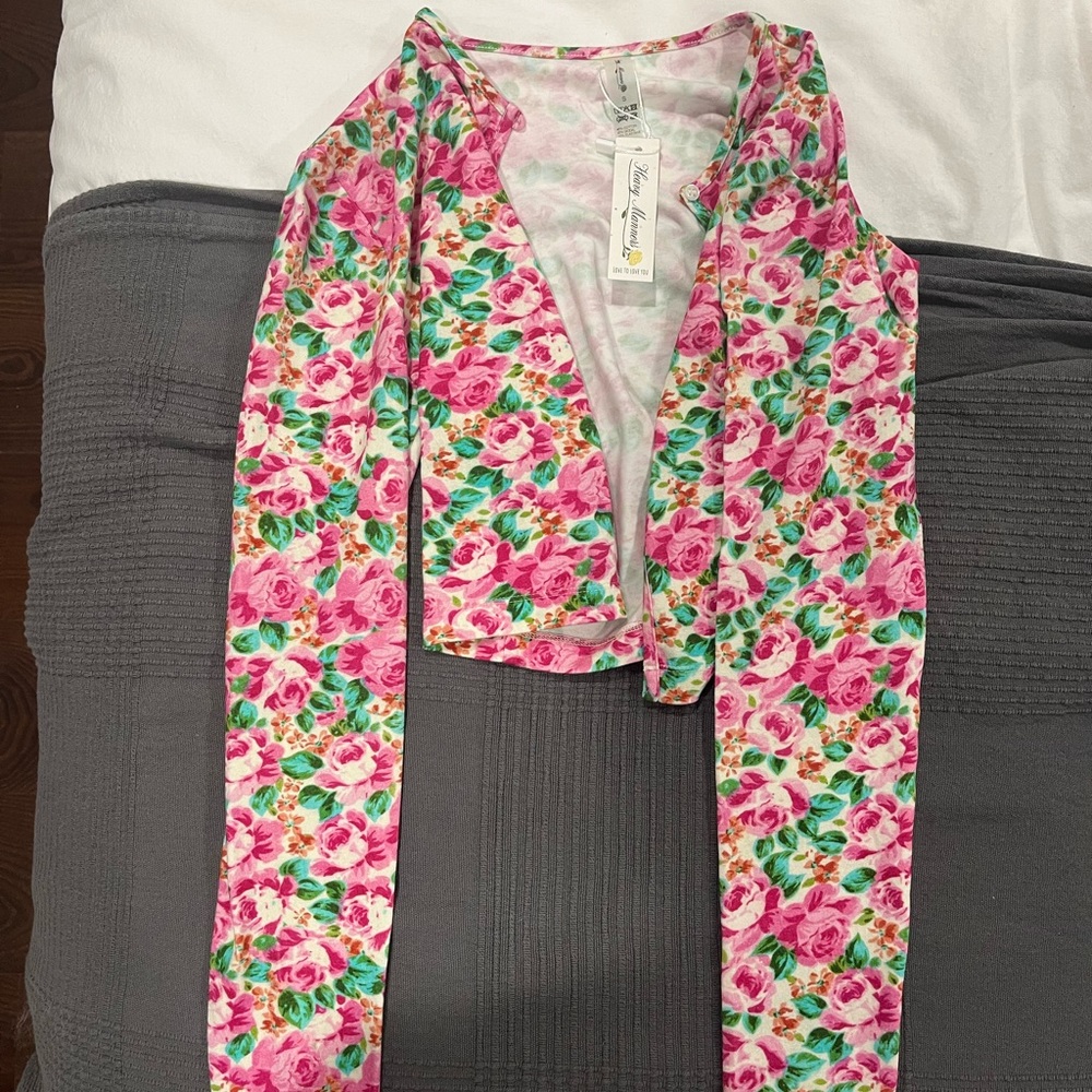 Heavy Manners Pink Floral Cardigan